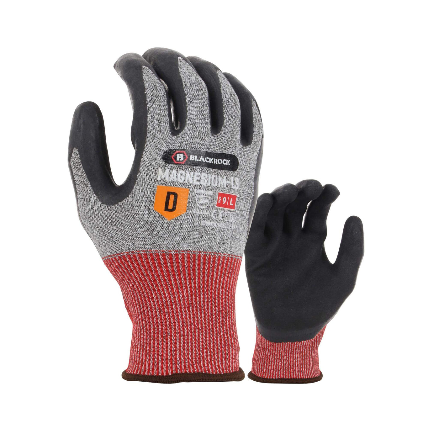 Blackrock Magnesium LS Cut Resistant Sandy Latex Gloves Grey Main#colour_grey