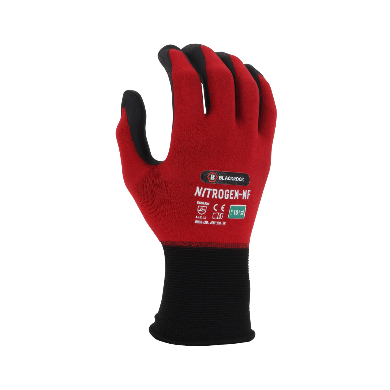Blackrock Nitrogen NF Nitrile Foam Gloves Red 2#colour_red