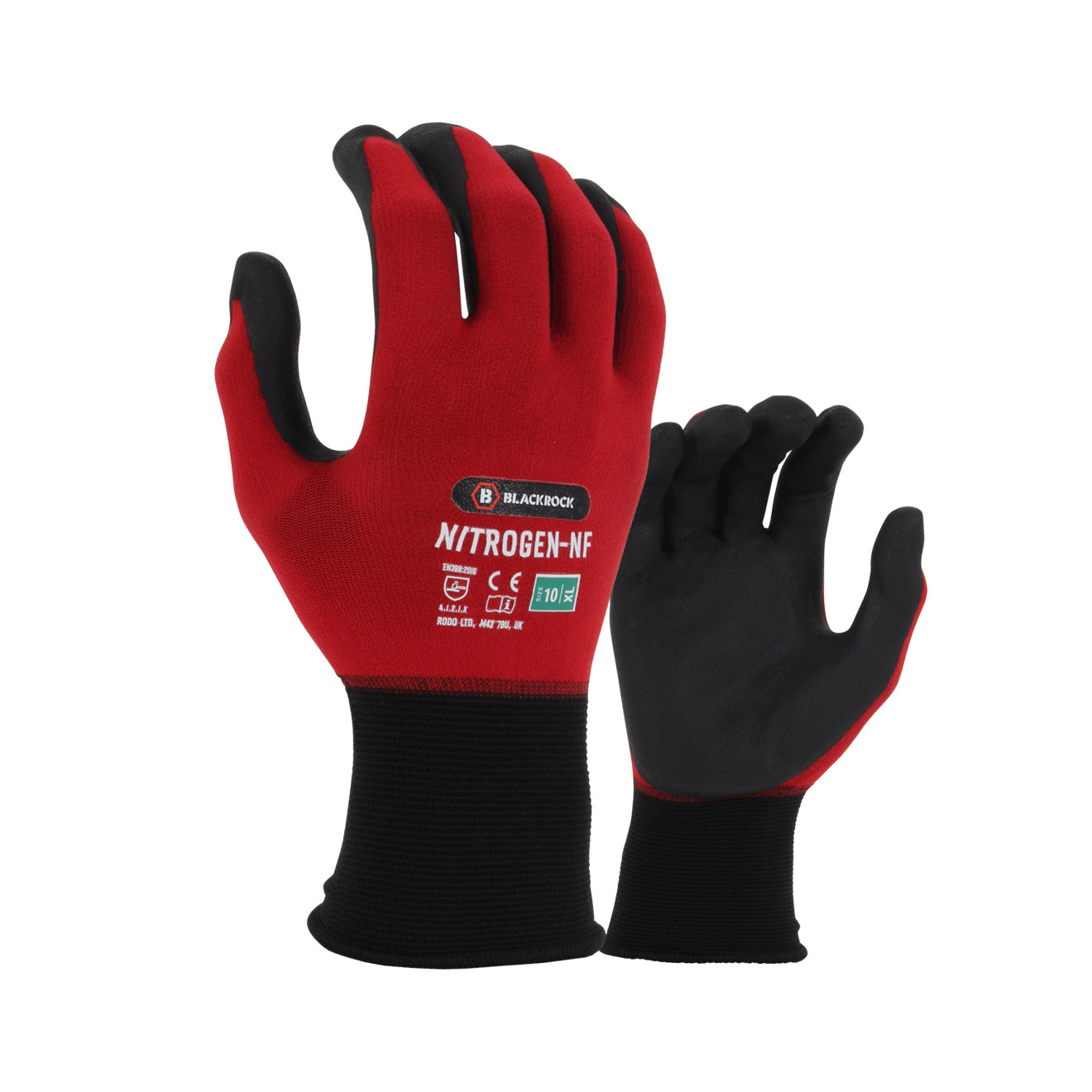 Blackrock Nitrogen NF Nitrile Foam Gloves Red Main#colour_red