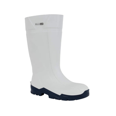 Blackrock S4 Premium PU Safety Wellington Boots White Main#colour_white