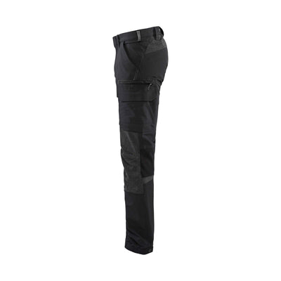 Blaklader 14221645 4-Way-Stretch Trousers Cordura Black/Dark Grey Left #colour_black-dark-grey
