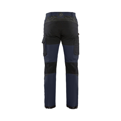 Blaklader 14221645 4-Way-Stretch Trousers Cordura Dark Navy Blue/Black Rear #colour_dark-navy-blue-black