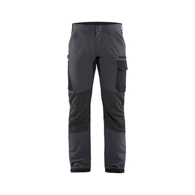 Blaklader 14221645 4-Way-Stretch Trousers Cordura Mid Grey/Black Main #colour_mid-grey-black