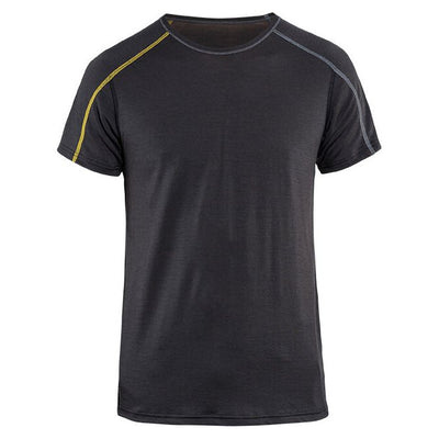 Blaklader 47981734 Baselayer T-Shirt Lightweight Dark Grey/Yellow Main #colour_dark-grey-yellow
