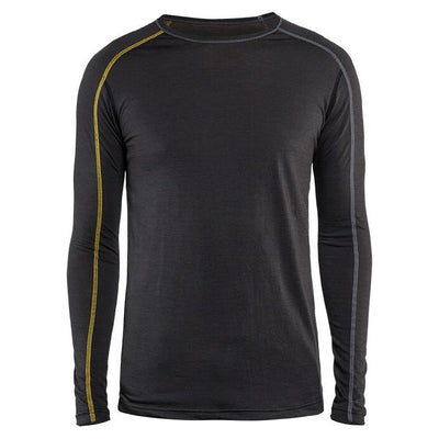 Blaklader 47991734 Baselayer T-Shirt Lightweight Dark Grey/Yellow Main #colour_dark-grey-yellow