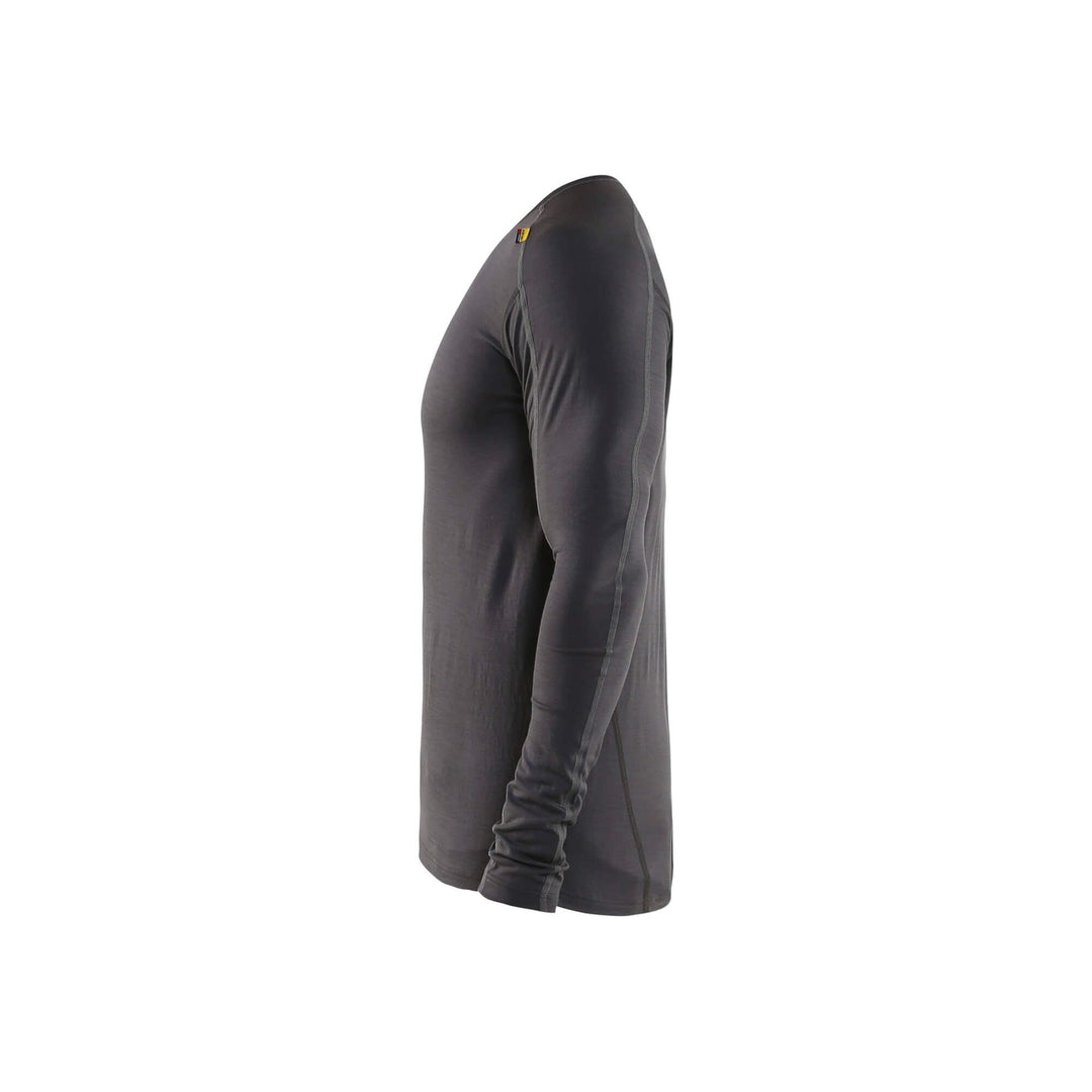 Blaklader 47991734 Baselayer T-Shirt Lightweight Dark Grey/Yellow Left #colour_dark-grey-yellow