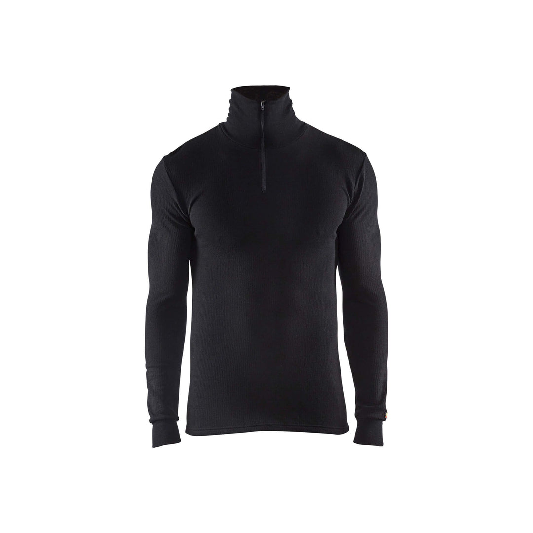 Blaklader 48911705 Baselayer Top Zip-Neck Black Main #colour_black