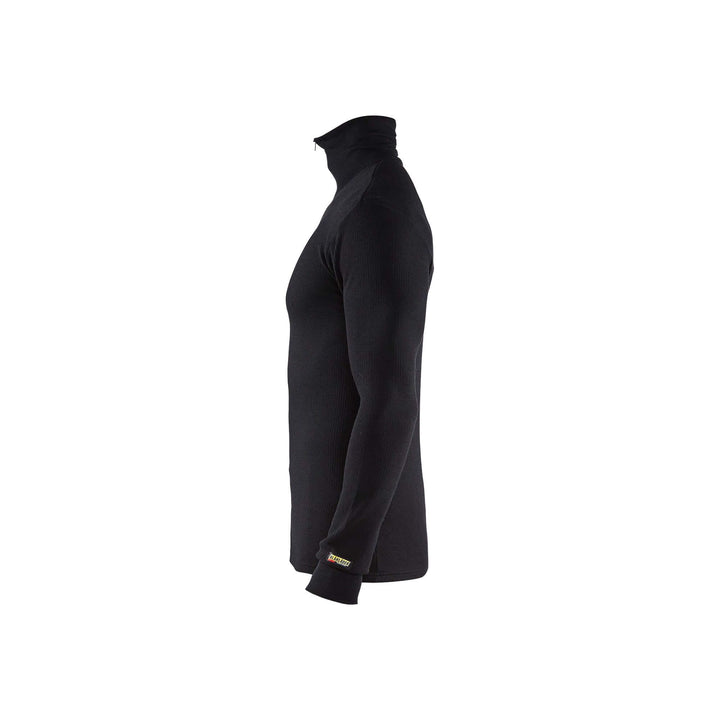 Blaklader 48911705 Baselayer Top Zip-Neck Black Left #colour_black