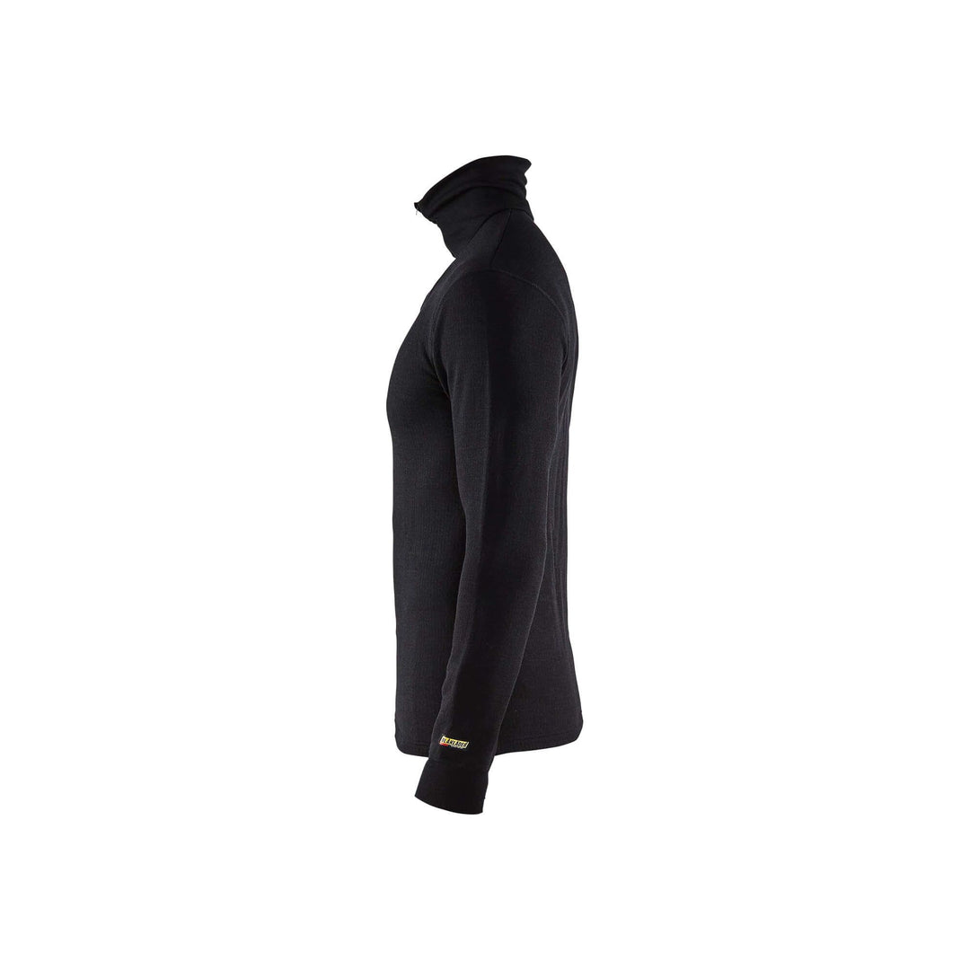 Blaklader 48941706 Baselayer Top Zip-Neck Black Left #colour_black