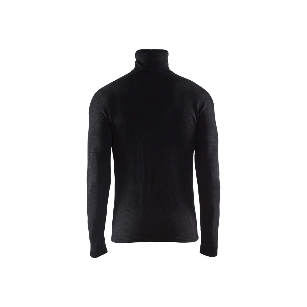 Blaklader 48941706 Baselayer Top Zip-Neck Black Rear #colour_black