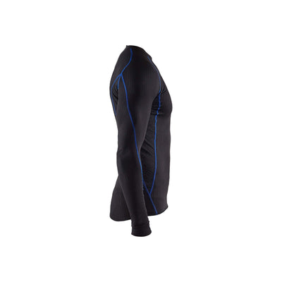 Blaklader 68101707 Baselayer Underwear Set Black/Cornflower Blue Right #colour_black-cornflower-blue