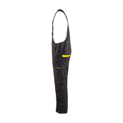 Blaklader 26951330 Bib Overalls Trousers Black/Hi-Vis Yellow Left #colour_black-yellow