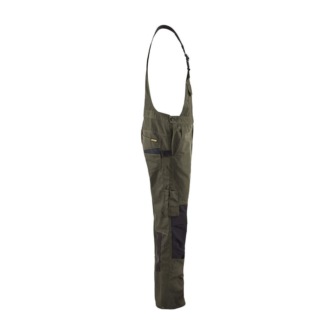 Blaklader 26951330 Bib Overalls Trousers Dark Olive Green/Black Right #colour_dark-olive-green-black