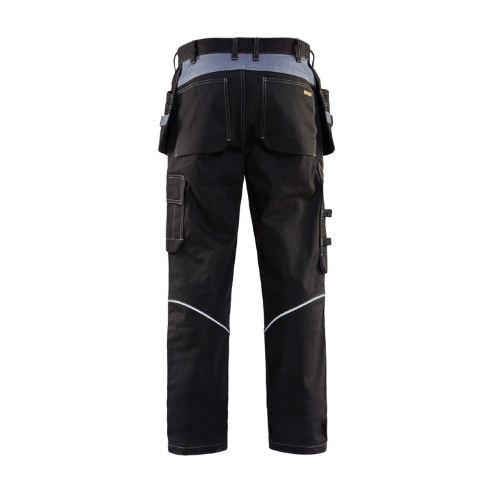 Blaklader 14611516 Black Flame-Retardant Trousers Black/Grey Rear #colour_black-grey