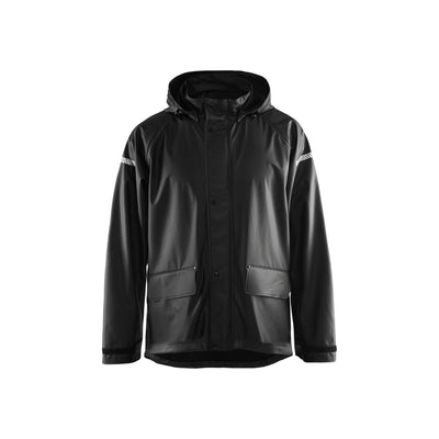 Blaklader 43112000 Black Lightweight Rain Jacket Black Main #colour_black