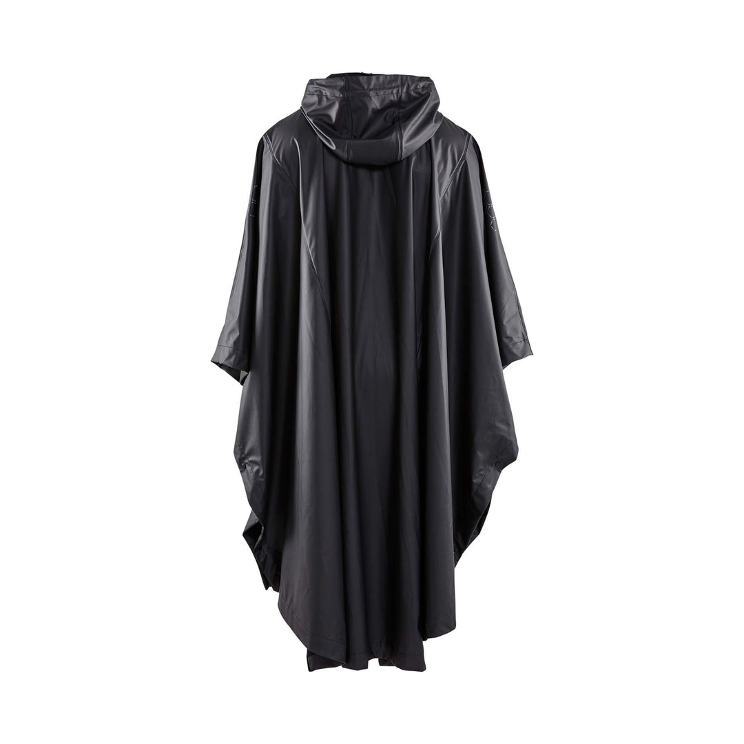 Blaklader 43092000 Black Rain Poncho Black Rear #colour_black