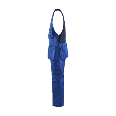 Blaklader 26501860 Black Sleeveless Overalls Cornflower Blue Left #colour_cornflower-blue