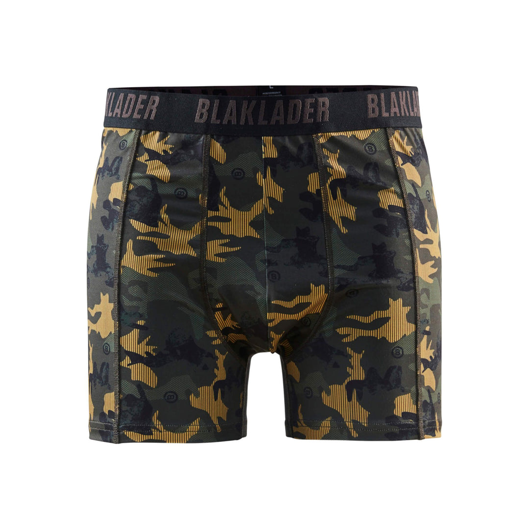 Blaklader 18861079 Boxer Shorts 2-Pack Dark Olive Green/Black Main #colour_dark-olive-green-black