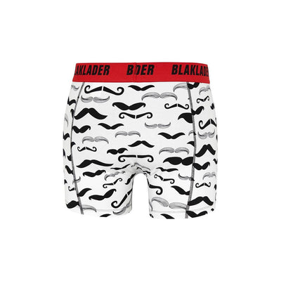 Blaklader 18971166 Boxer Shorts 2-pack White/Red Rear #colour_white-red