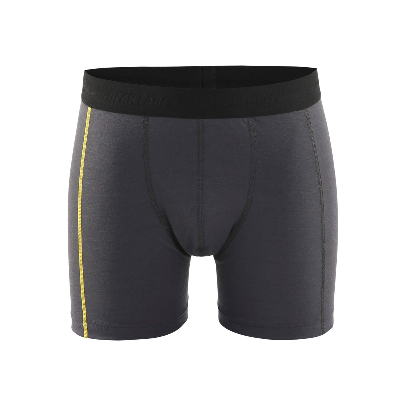 Blaklader 18471734 Boxer Shorts Merino Dark Grey/Yellow Main #colour_dark-grey-yellow