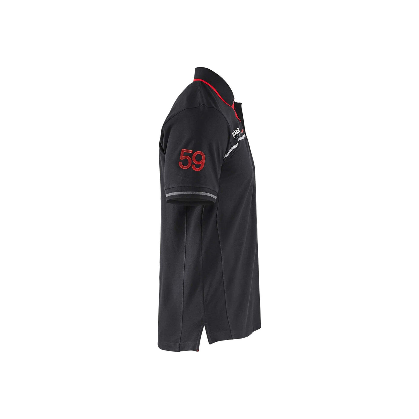 Blaklader 33271050 Branded Polo Shirt Black/Red Right #colour_black-red