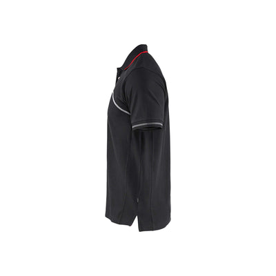 Blaklader 33271050 Branded Polo Shirt Black/Red Left #colour_black-red