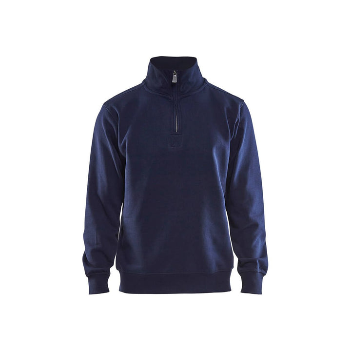 Blaklader 33651048 College Jersey Half-Zip Navy Blue Main #colour_navy-blue