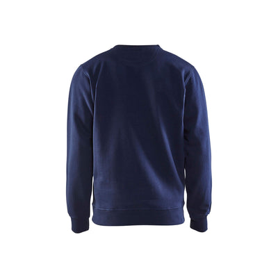 Blaklader 33641048 College Jersey Sweatshirt Navy Blue Rear #colour_navy-blue