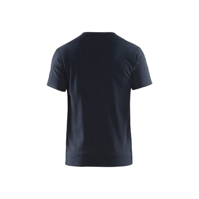 Blaklader 35331029 Cotton T-Shirt Slim Fit Dark Navy Blue Rear #colour_dark-navy-blue
