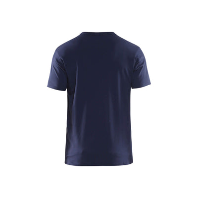 Blaklader 35331029 Cotton T-Shirt Slim Fit Navy Blue Rear #colour_navy-blue