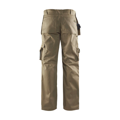 Blaklader 15301860 Craftsman Cordura Trousers Khaki Rear #colour_khaki