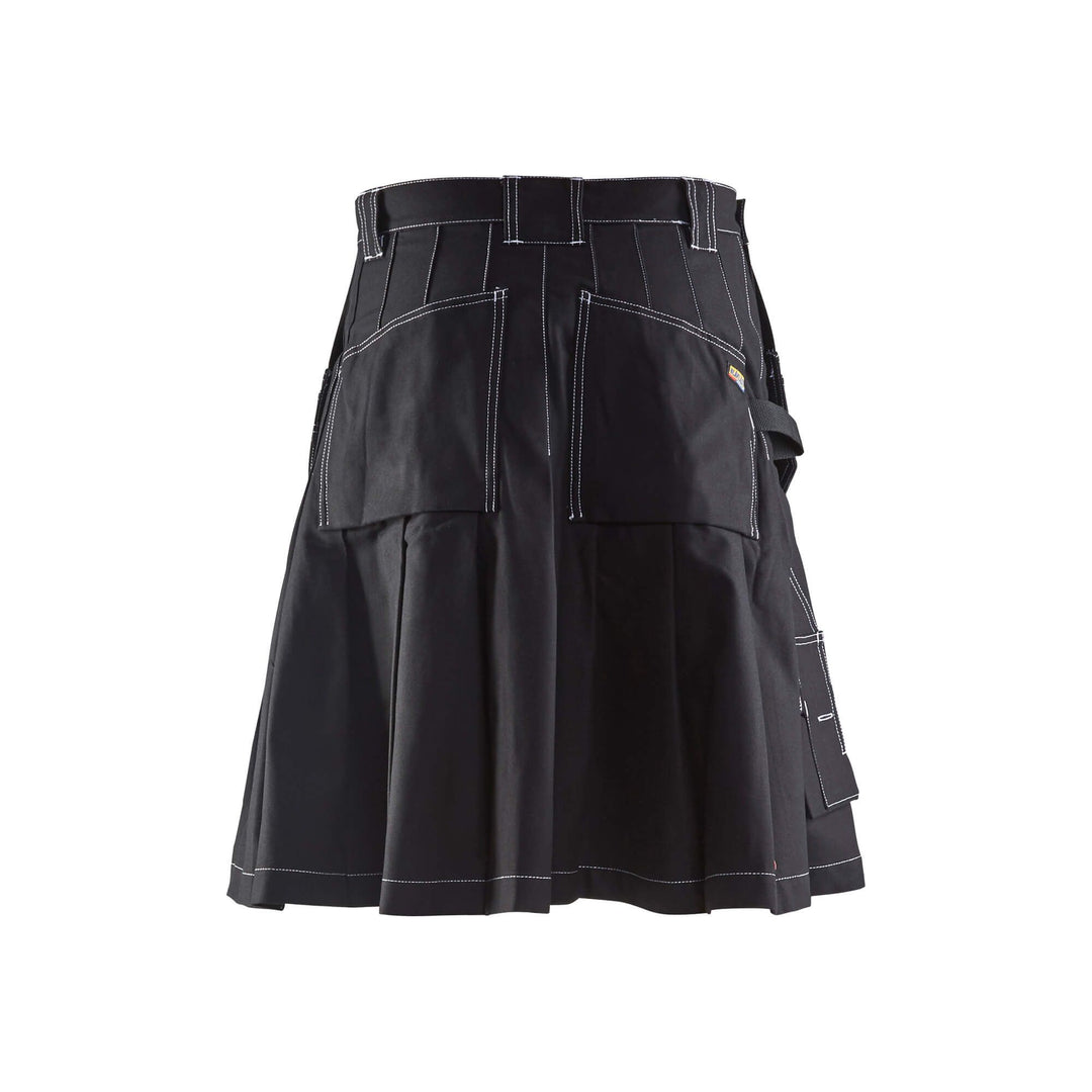 Blaklader 85661370 Craftsman Kilt Black Black Rear #colour_black