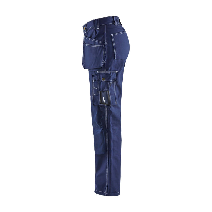 Blaklader 15451370 Craftsman Kneepad Trousers Navy Blue Left #colour_navy-blue