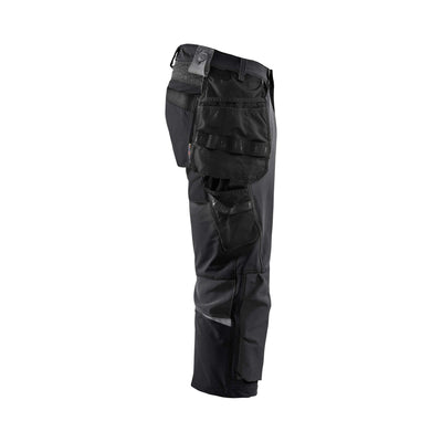 Blaklader 15211645 Craftsman Pirate Trousers Black/Dark Grey Right #colour_black-dark-grey