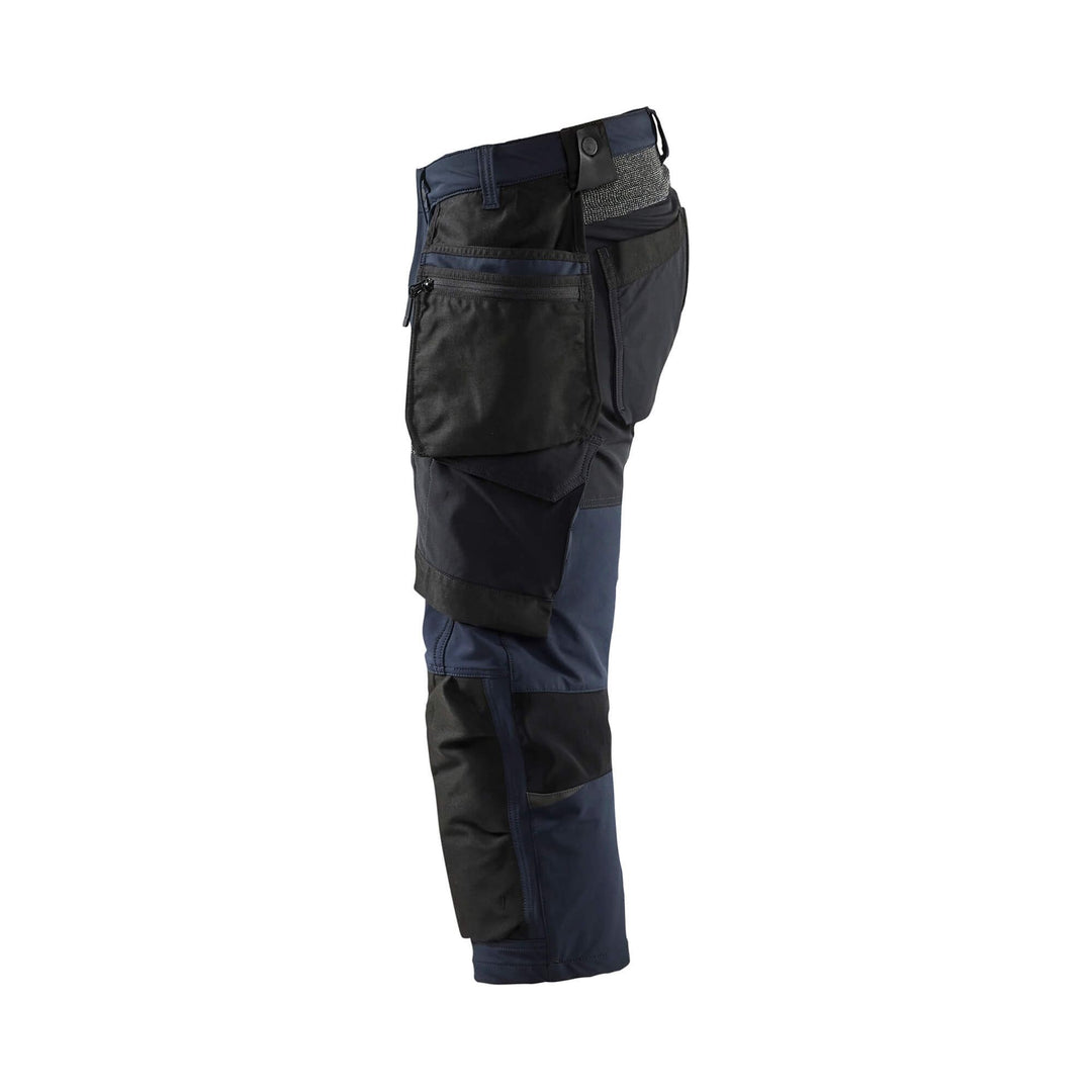 Blaklader 15211645 Craftsman Pirate Trousers Dark Navy Blue/Black Left #colour_dark-navy-blue-black