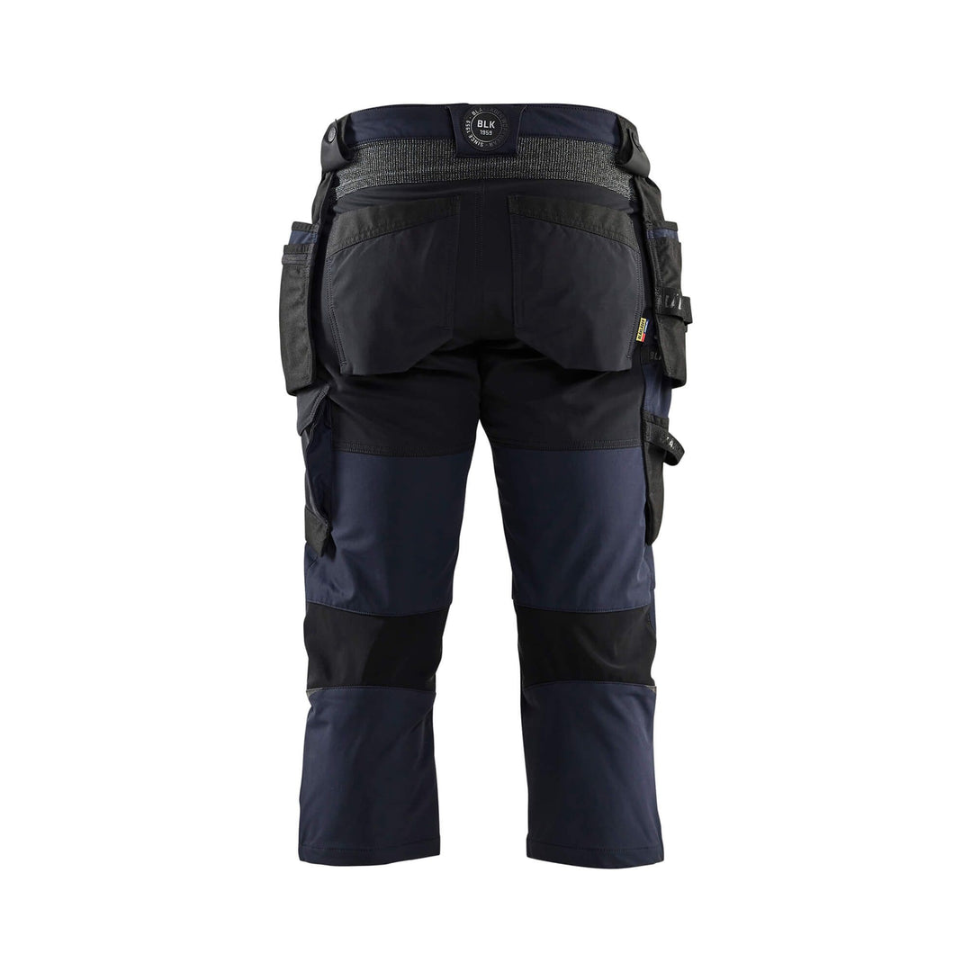 Blaklader 15211645 Craftsman Pirate Trousers Dark Navy Blue/Black Rear #colour_dark-navy-blue-black