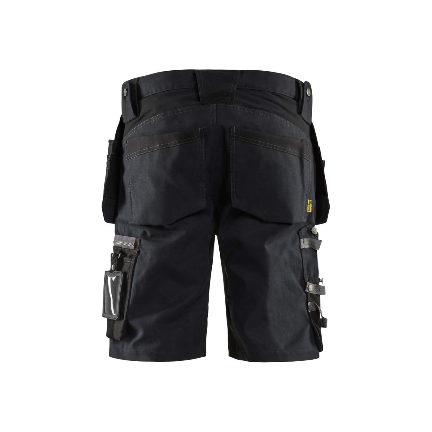 Blaklader 15981343 Craftsman Shorts Stretch Black Rear #colour_black