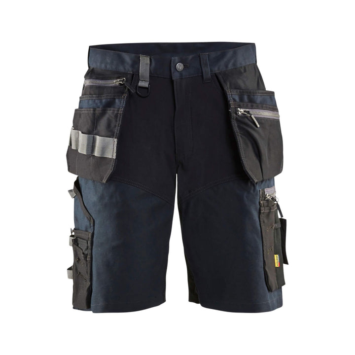 Blaklader 15981343 Craftsman Shorts Stretch Dark Navy Blue/Black Main #colour_dark-navy-black