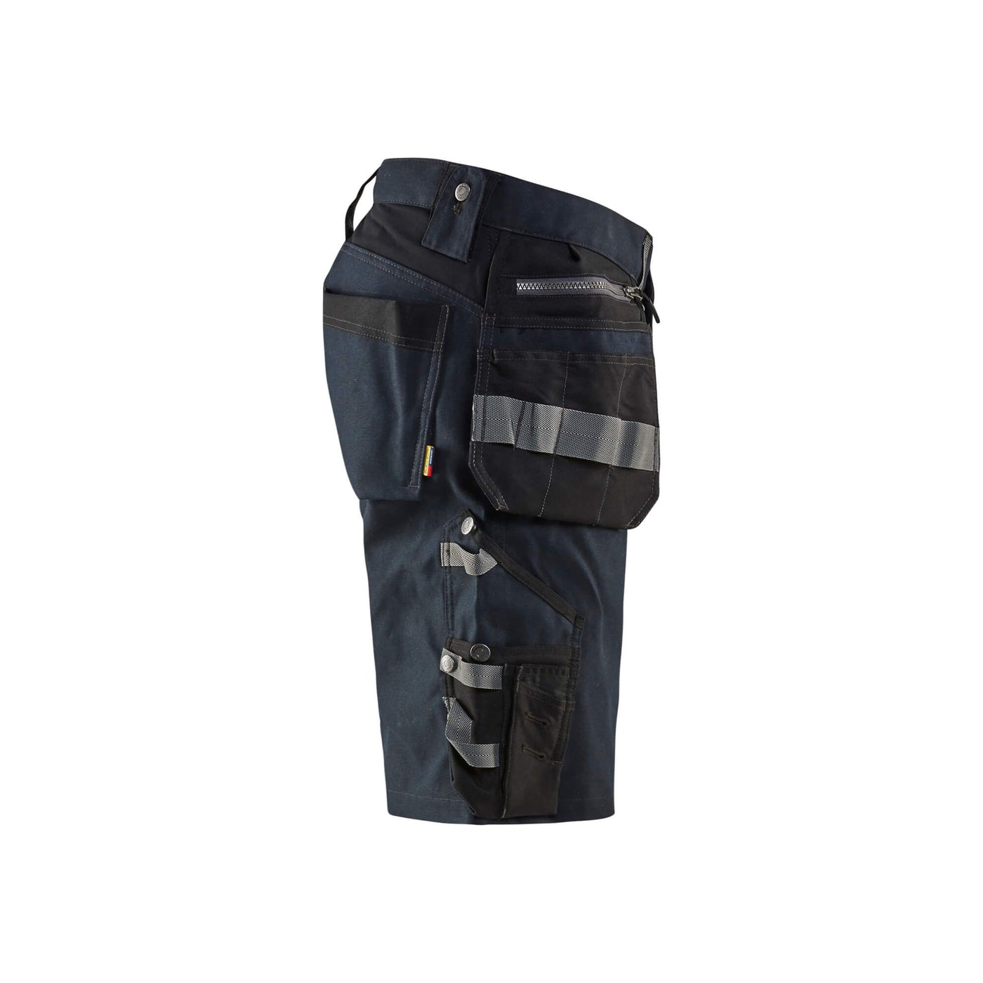 Blaklader 15981343 Craftsman Shorts Stretch Dark Navy Blue/Black Right #colour_dark-navy-black