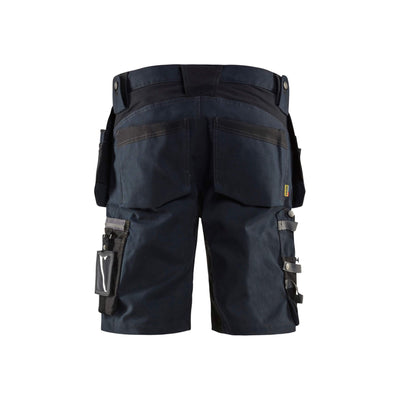 Blaklader 15981343 Craftsman Shorts Stretch Dark Navy Blue/Black Rear #colour_dark-navy-black