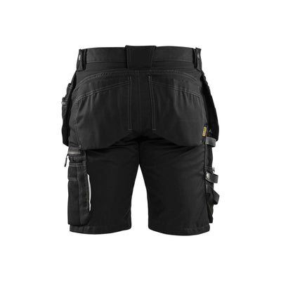 Blaklader 15981860 Craftsman Shorts With Stretch Black Rear #colour_black