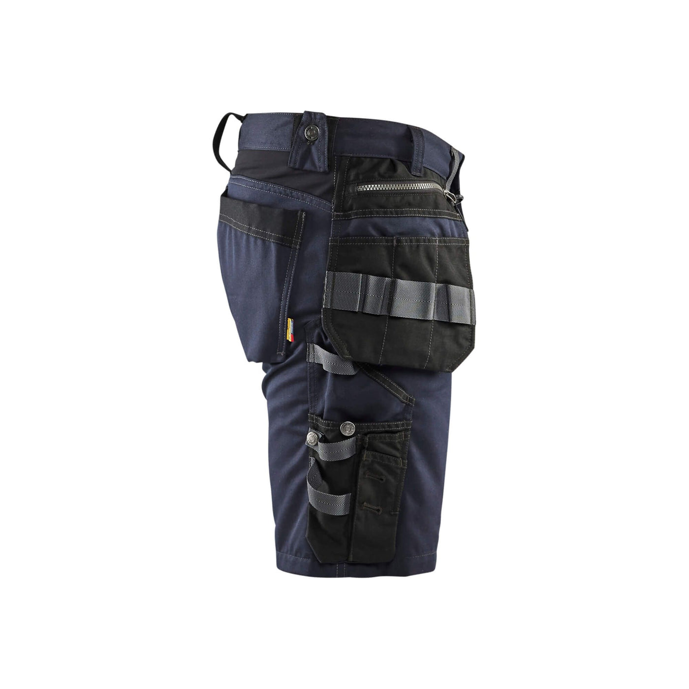 Blaklader 15981860 Craftsman Shorts With Stretch Dark Navy Blue/Black Right #colour_dark-navy-blue-black