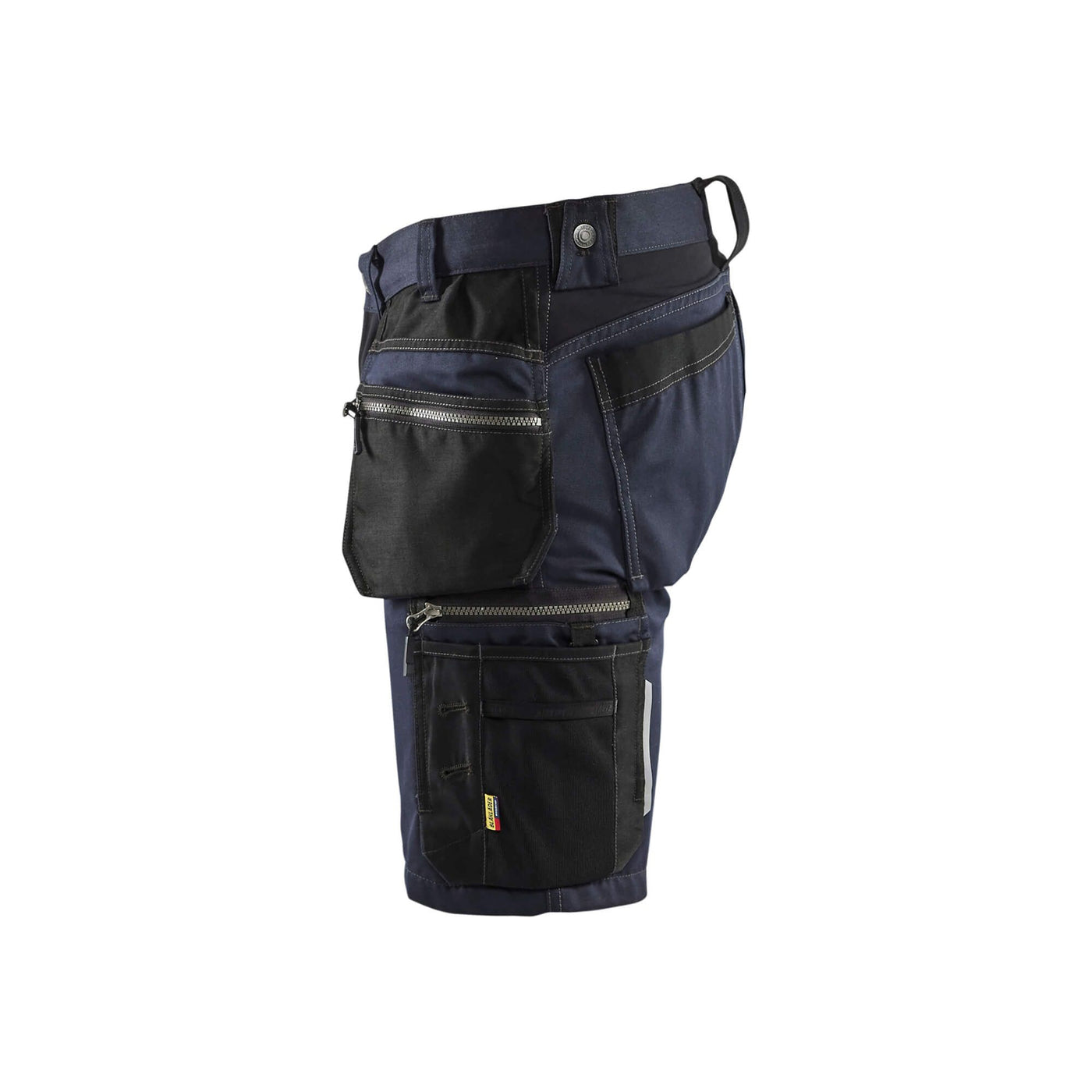 Blaklader 15981860 Craftsman Shorts With Stretch Dark Navy Blue/Black Left #colour_dark-navy-blue-black