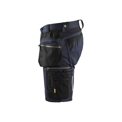 Blaklader 15981860 Craftsman Shorts With Stretch Dark Navy Blue/Black Left #colour_dark-navy-blue-black