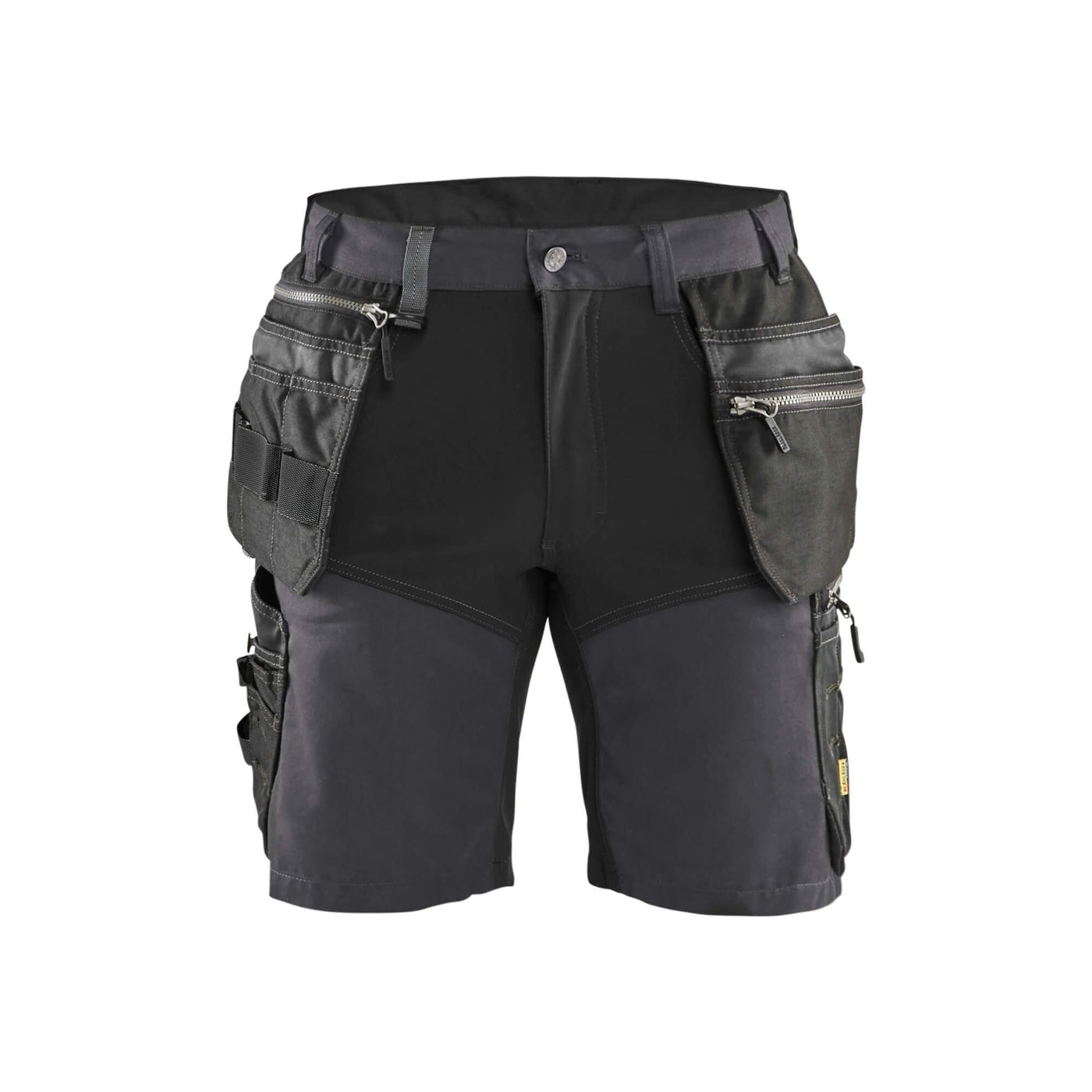 Blaklader 15981860 Craftsman Shorts With Stretch Mid Grey/Black Main #colour_mid-grey-black
