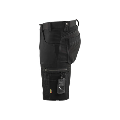 Blaklader 17981860 Craftsman Shorts with Stretch Black Left #colour_black