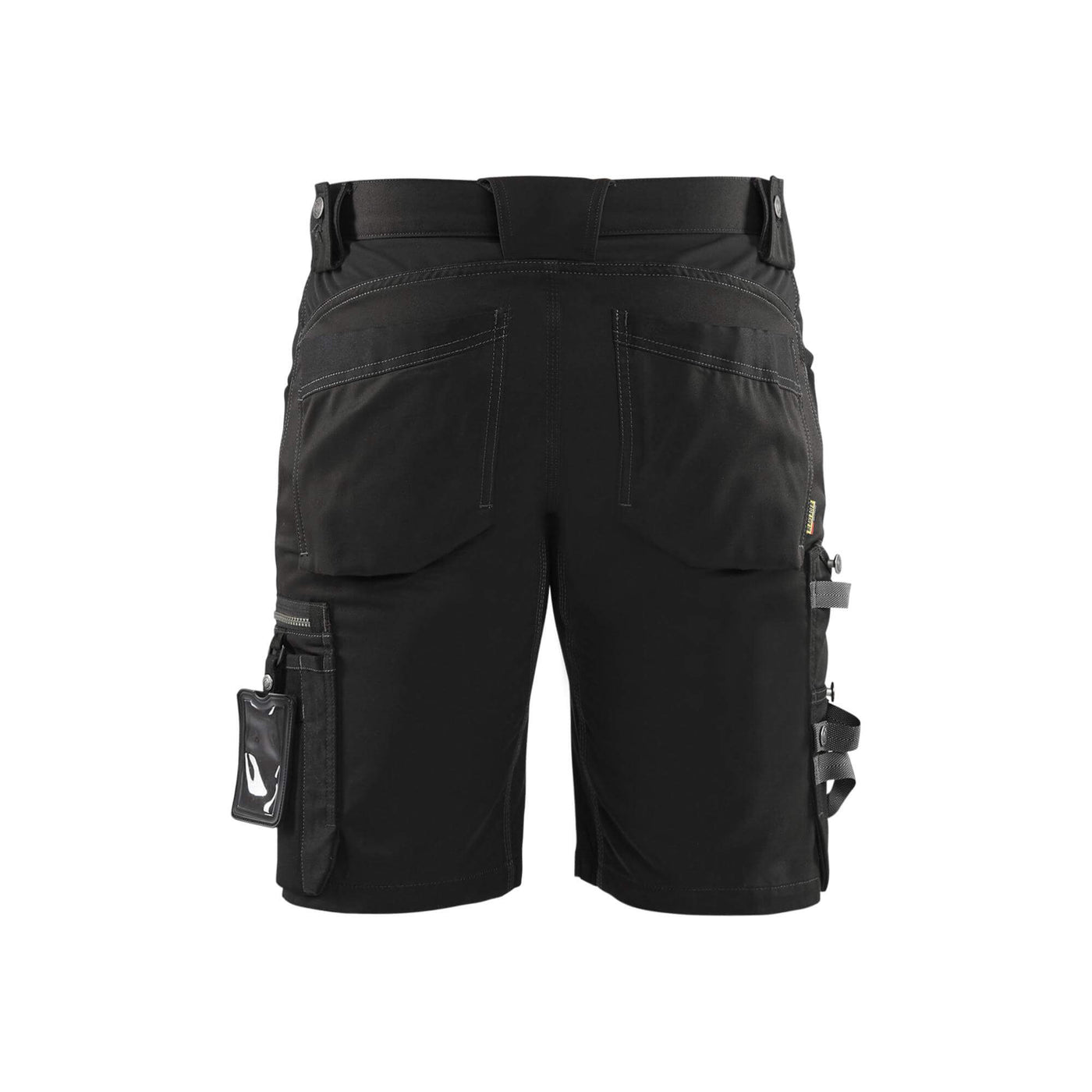 Blaklader 17981860 Craftsman Shorts with Stretch Black Rear #colour_black