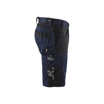 Blaklader 17981860 Craftsman Shorts with Stretch Dark Navy Blue/Black Right #colour_dark-navy-blue-black