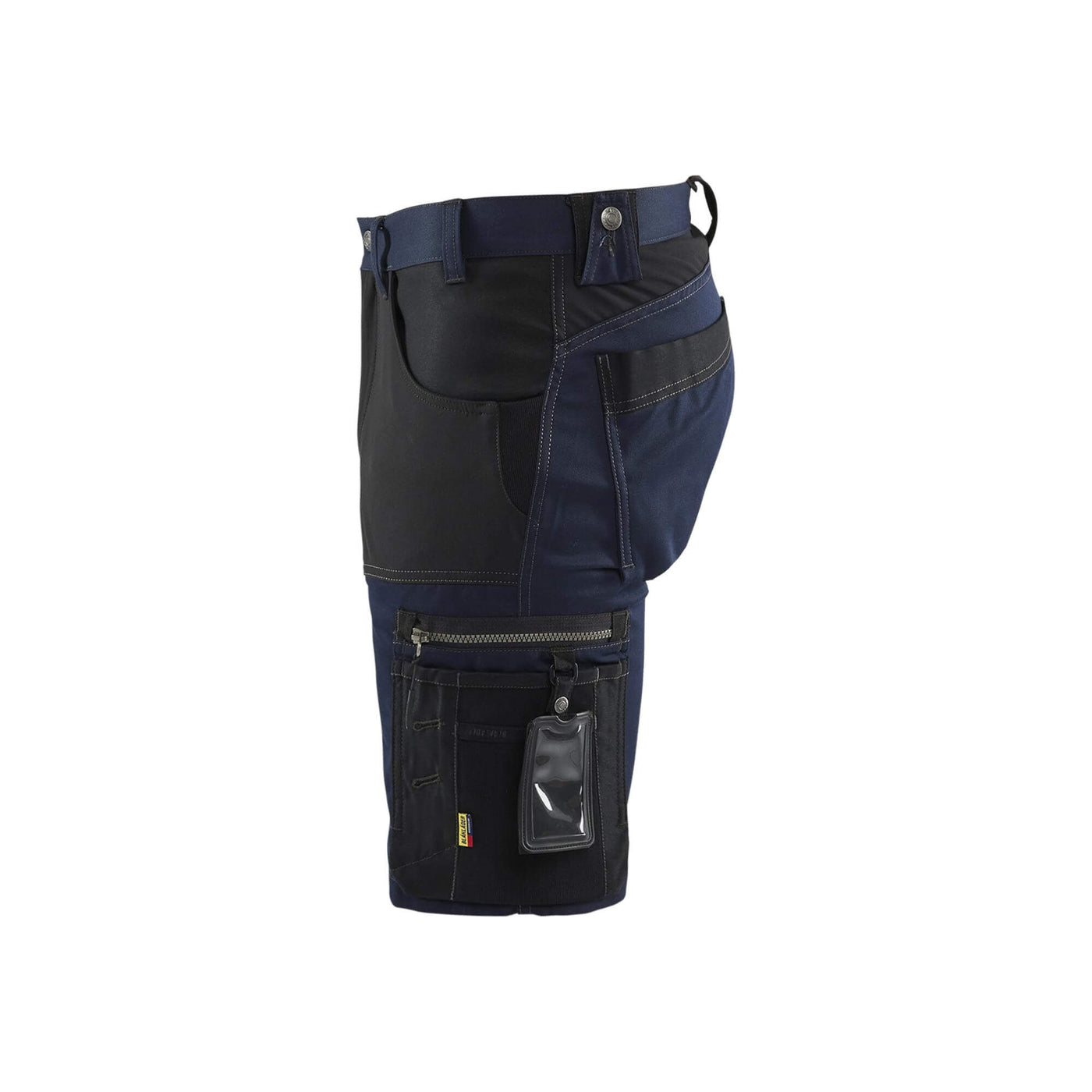 Blaklader 17981860 Craftsman Shorts with Stretch Dark Navy Blue/Black Left #colour_dark-navy-blue-black
