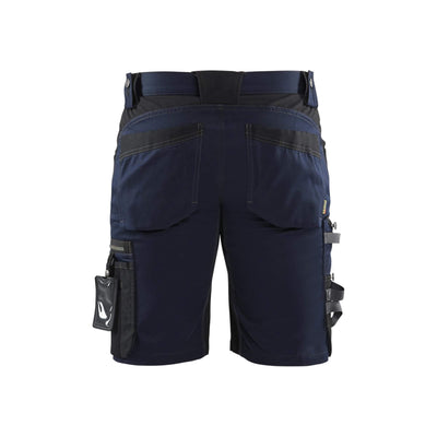 Blaklader 17981860 Craftsman Shorts with Stretch Dark Navy Blue/Black Rear #colour_dark-navy-blue-black
